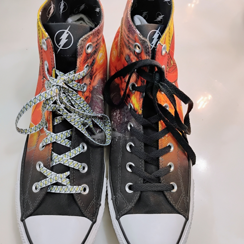 Converse Black and Orange Graphic Sneakers - Picture 6 of 11